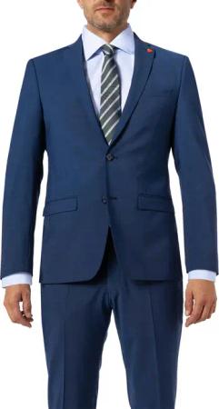 ROY ROBSON Herren Sakko blau meliert Slim Fit