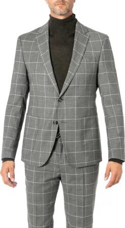 JOOP! Herren Sakko grau kariert Slim Fit