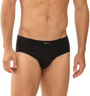 Mey Herren Mini-Slip schwarz Baumwolle & Mix unifarben