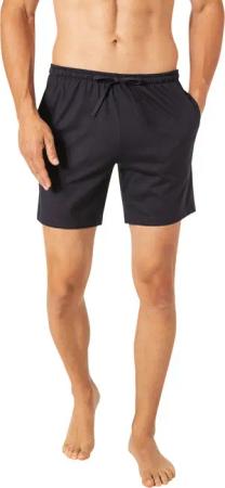 Novila Herren Pyjamahose blau Jersey-Baumwolle unifarben