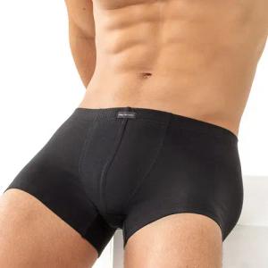 Mey Herren Shorty schwarz Baumwolle & Mix unifarben