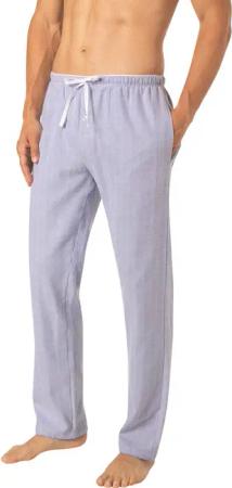 Novila Herren Pyjamahose blau Flanelle Gemustert