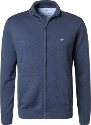 Fynch-Hatton Herren Cardigan blau unifarben