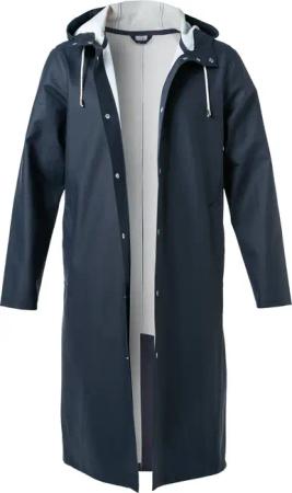 STUTTERHEIM Herren Regenmantel blau unifarben