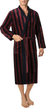 Schiesser Herren Bademantel rot Gestreift