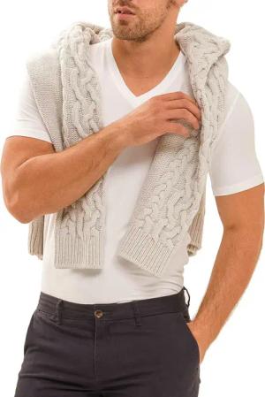 Mey Herren T-Shirt weiß Mikrofaser/Funktion unifarben