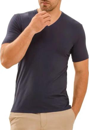 Mey Herren T-Shirt blau Mikrofaser/Funktion unifarben