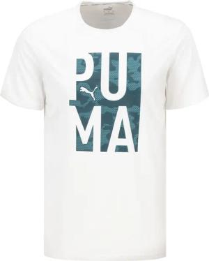 PUMA Herren T-Shirt weiß Mikrofaser/Funktion uni mit Motiv