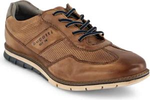 bugatti Herren Schnürschuhe cognac Leder geprägt