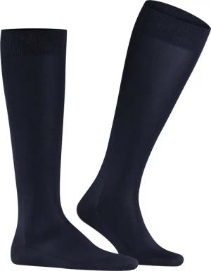 Falke Herren Kniestrümpfe blau Baumwolle & Mix unifarben
