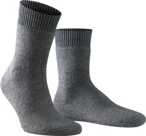 Falke Herren Homepads grau Merinowolle unifarben