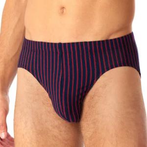 Schiesser Herren Slip-Baumwoll-Stretch blau,rot Baumwolle & Mix Gestreift