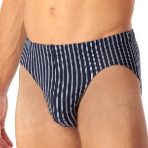 Schiesser Herren Slip-Baumwoll-Stretch blau Baumwolle & Mix Gestreift