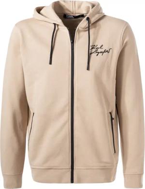 KARL LAGERFELD Herren Sweatjacke beige unifarben