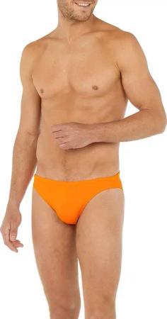HOM Herren Badeslip orange unifarben