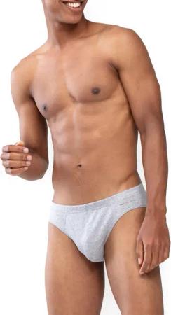 Mey Herren Slip grau Baumwolle & Mix unifarben