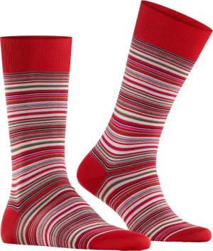 Falke Herren Socken rot Baumwolle & Mix Gestreift