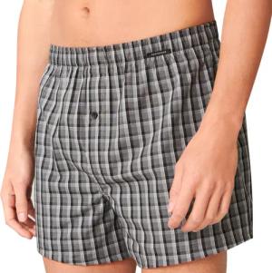 Schiesser Herren Boxershorts grau,schwarz Reine Baumwolle Gemustert