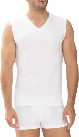 Mey Herren Tanktop weiß Baumwolle & Mix unifarben
