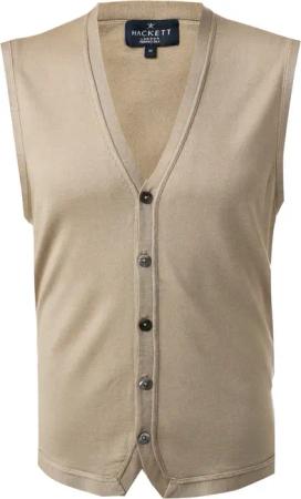 HACKETT Herren Strickweste beige unifarben