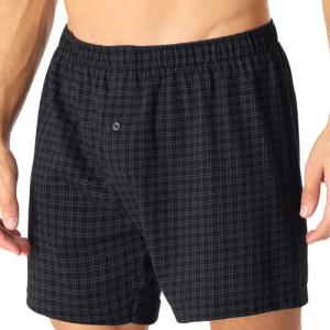 Schiesser Herren Boxershorts schwarz Baumwolle & Mix Gemustert