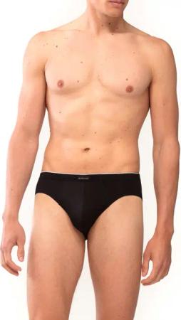 Mey Herren Slip schwarz Baumwolle & Mix unifarben