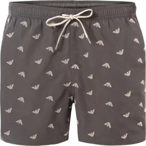 EMPORIO ARMANI Herren Badeshorts grau Mikrofaser Gemustert