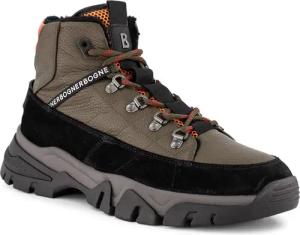 BOGNER Herren Schnürschuhe grün Glattleder