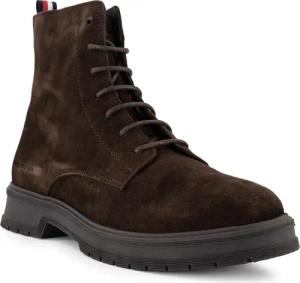 Tommy Hilfiger Herren Schnürboots braun Velours