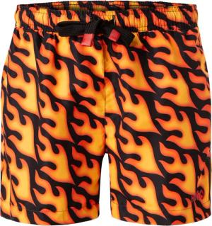 HUGO Herren Badeshorts orange Mikrofaser Mit Prints