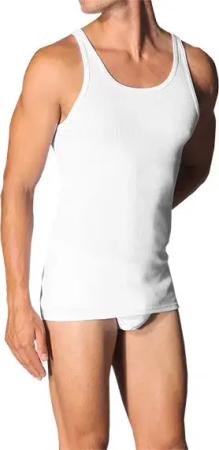 Schiesser Herren Tanktop weiß Reine Baumwolle unifarben