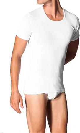 Schiesser Herren T-Shirt weiß Reine Baumwolle unifarben