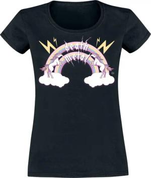 Goodie Two Sleeves T-Shirt - Unicorn Death Metal - S bis XXL - für Damen - Größe XXL - schwarz