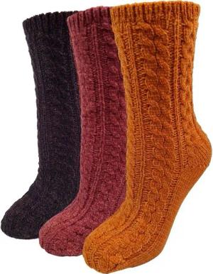 Capelli New York Kuschelsocken (Set, 3er-Pack) mit Zopfmuster
