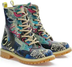 LaMarta Stiefeletten damen vegan, boots damen Blau, winterschuhe damen Schnürstiefel