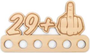 Kreative Feder Glückwunschkarte Geldgeschenk zum 16. - 85. Geburtstag für Männer, Origineller Wunscherfüller „Mittelfinger" aus Holz für Geldscheine