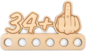 Kreative Feder Glückwunschkarte Geldgeschenk zum 16. - 85. Geburtstag für Männer, Origineller Wunscherfüller „Mittelfinger" aus Holz für Geldscheine