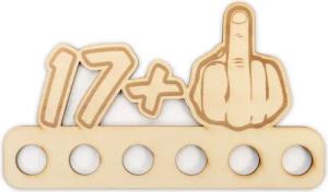 Kreative Feder Glückwunschkarte Geldgeschenk zum 16. - 85. Geburtstag für Männer, Origineller Wunscherfüller „Mittelfinger" aus Holz für Geldscheine