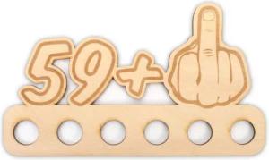 Kreative Feder Glückwunschkarte Geldgeschenk zum 16. - 85. Geburtstag für Männer, Origineller Wunscherfüller „Mittelfinger" aus Holz für Geldscheine
