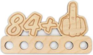 Kreative Feder Glückwunschkarte Geldgeschenk zum 16. - 85. Geburtstag für Männer, Origineller Wunscherfüller „Mittelfinger" aus Holz für Geldscheine