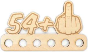 Kreative Feder Glückwunschkarte Geldgeschenk zum 16. - 85. Geburtstag für Männer, Origineller Wunscherfüller „Mittelfinger" aus Holz für Geldscheine