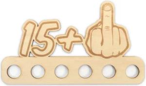 Kreative Feder Glückwunschkarte Geldgeschenk zum 16. - 85. Geburtstag für Männer, Origineller Wunscherfüller „Mittelfinger" aus Holz für Geldscheine