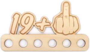 Kreative Feder Glückwunschkarte Geldgeschenk zum 16. - 85. Geburtstag für Männer, Origineller Wunscherfüller „Mittelfinger" aus Holz für Geldscheine