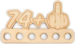 Kreative Feder Glückwunschkarte Geldgeschenk zum 16. - 85. Geburtstag für Männer, Origineller Wunscherfüller „Mittelfinger" aus Holz für Geldscheine
