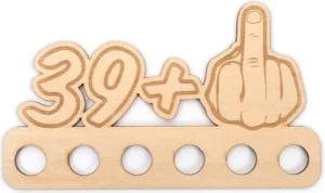 Kreative Feder Glückwunschkarte Geldgeschenk zum 16. - 85. Geburtstag für Männer, Origineller Wunscherfüller „Mittelfinger" aus Holz für Geldscheine