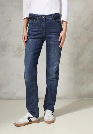 Cecil Damen Straight Leg Jeans in Blau, Gr: 25