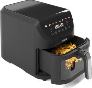 PRINCESS Heißluftfritteuse "182258 SlimFry Airfryer", 2000 W, 8 L, platzsparendes Design, fettfreie Kochtechn., 8 Progr., 55dB leise