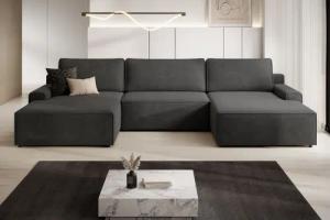 TRENDMANUFAKTUR Wohnlandschaft "Challenge, Schlafsofa mit Bettkasten, Couch in U-Form, Breite 333 cm", XXL Sofa mit Bettkasten & Schlaffunktion, auch in trendigem Cordstoff