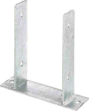 Alberts U-Pfostenträger, (Set, 3 St.), zum Aufschrauben, feuerverzinkt, lichte Breite 121 mm