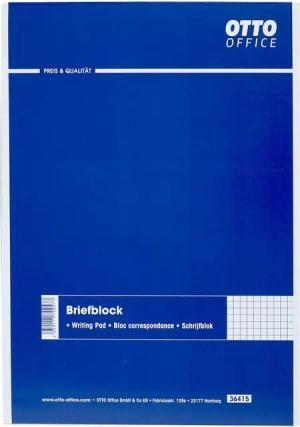 Otto Office Notizblock Briefblock, A4, kariert